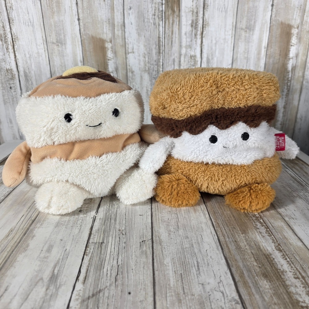 BumBumz Breakfast Bumz Patty Pancake and Colton S'more Plush Set 7.5 Inch